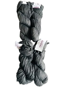 Knit Picks Yarn 4 Skeins Billow Ash Grey 100% Cotton 100 g Bulky 120 yard